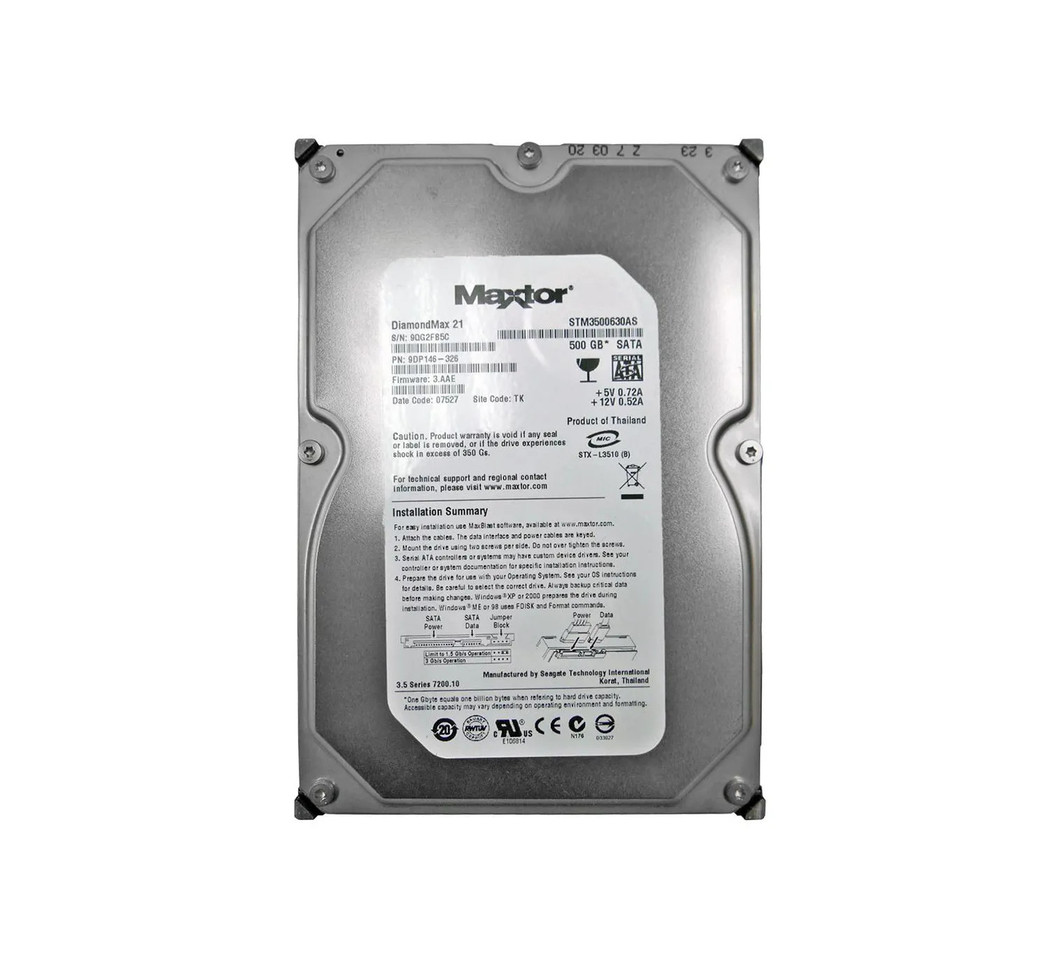 STM3500630AS - Maxtor 500GB 7200RPM SATA 3.5" 16MB HDD