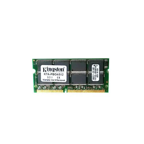 KTA-PBG4/512-G - Kingston 512MB 133MHz PC133 CL3 144-Pin SoDIMM Memory