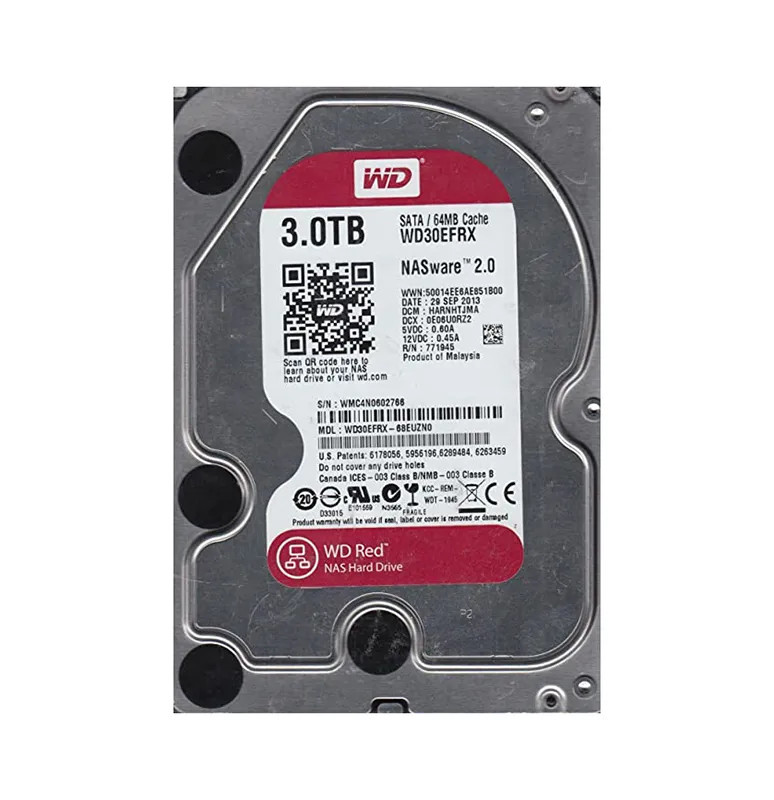 WD30EFRX-68EUZN0 - Western Digital 3TB 5400RPM SATA 6Gb/s 64MB 3.5" HDD