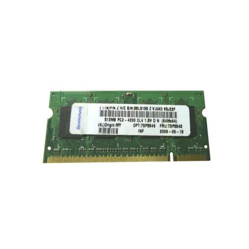 73P3849 - IBM 512MB PC2-4200 DDR2 533MHz SoDIMM Memory