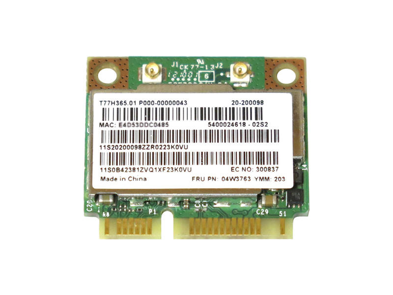 04W3763 - Lenovo Wi-Fi Bluetooth 4.0 Half Mini Card