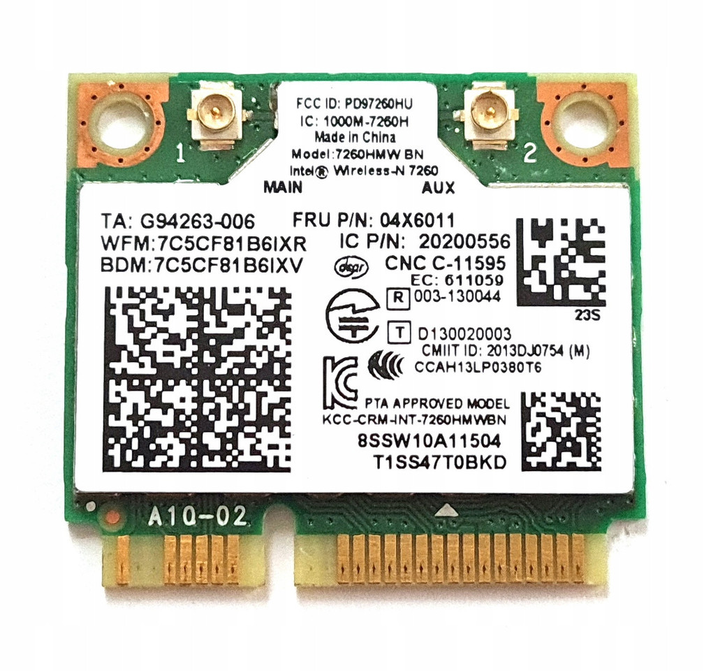 04X6011 - Lenovo 300Mbps 802.11n BT 4.0 Wireless Card