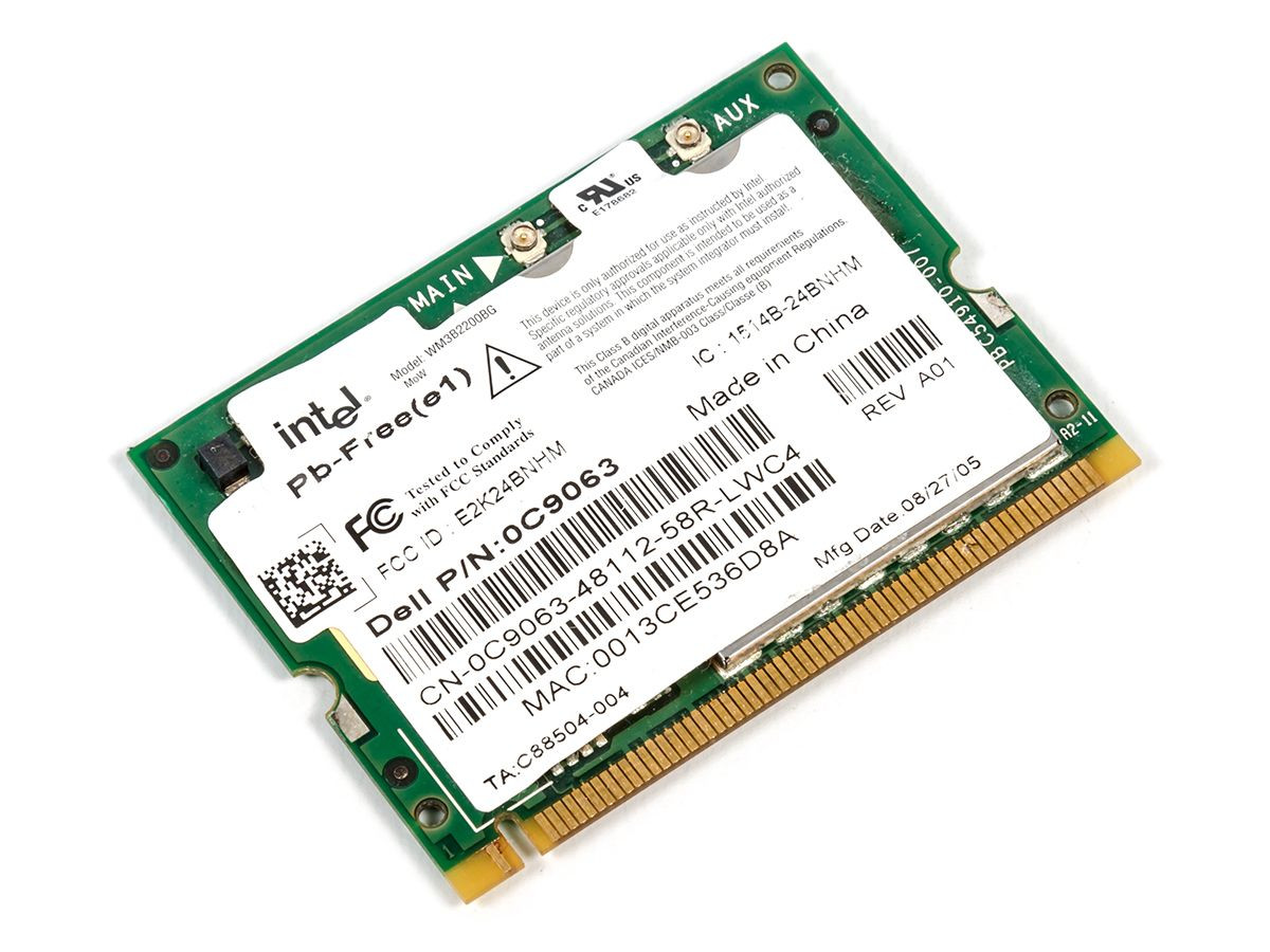 0C9063 - Dell 54Mbps 2.4GHz 802.11b/g Mini PCI Wireless Network Card