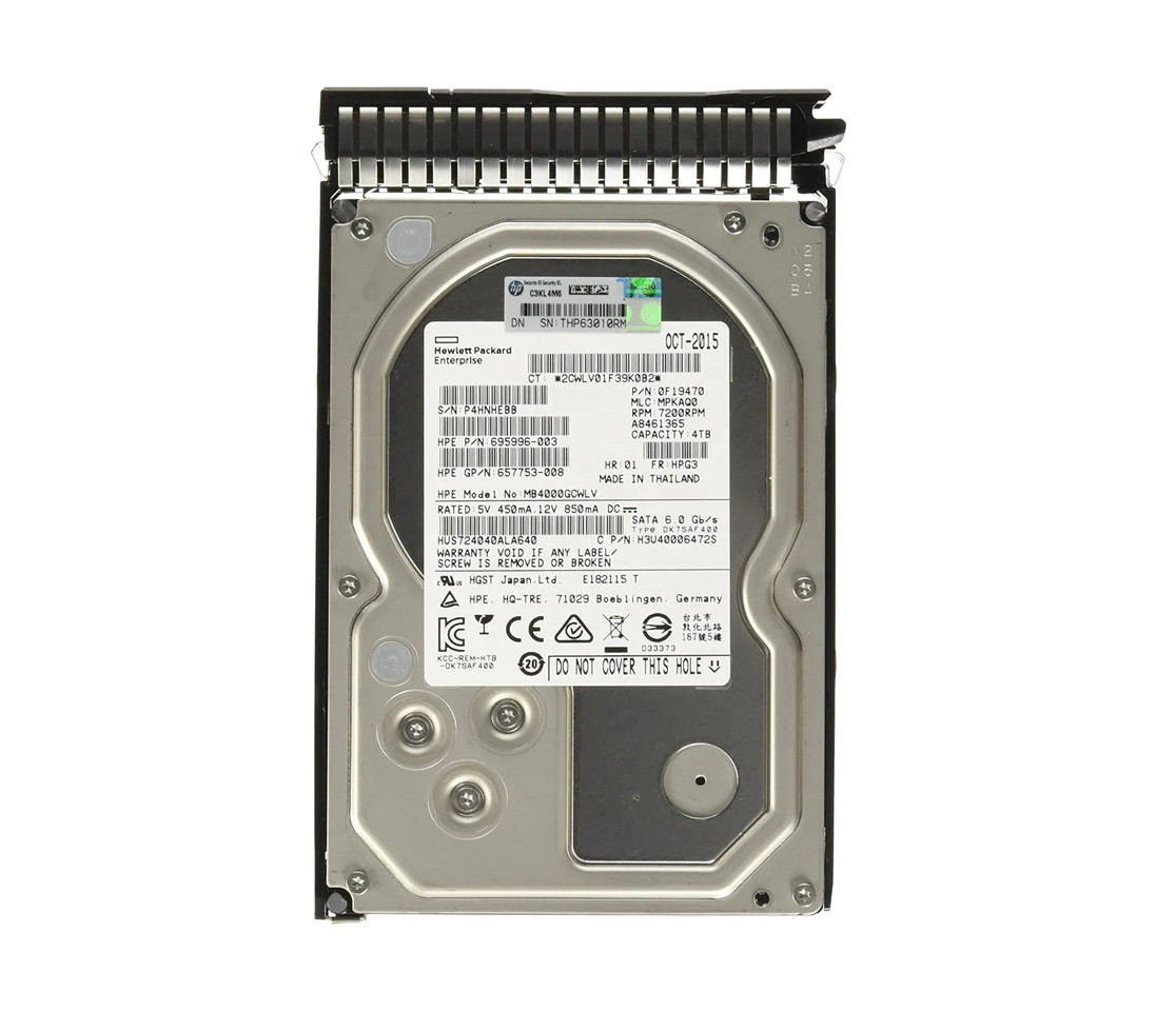 657753-008 - HP 4TB 7200RPM SATA 6Gb/s 3.5" HDD