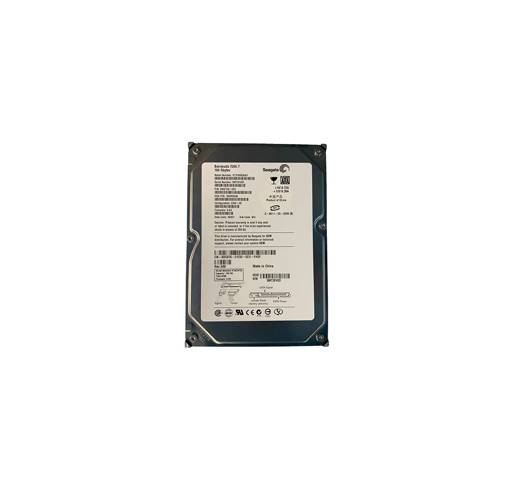 DC076 - Dell 160GB 7200RPM SATA 3.5" 8MB HDD