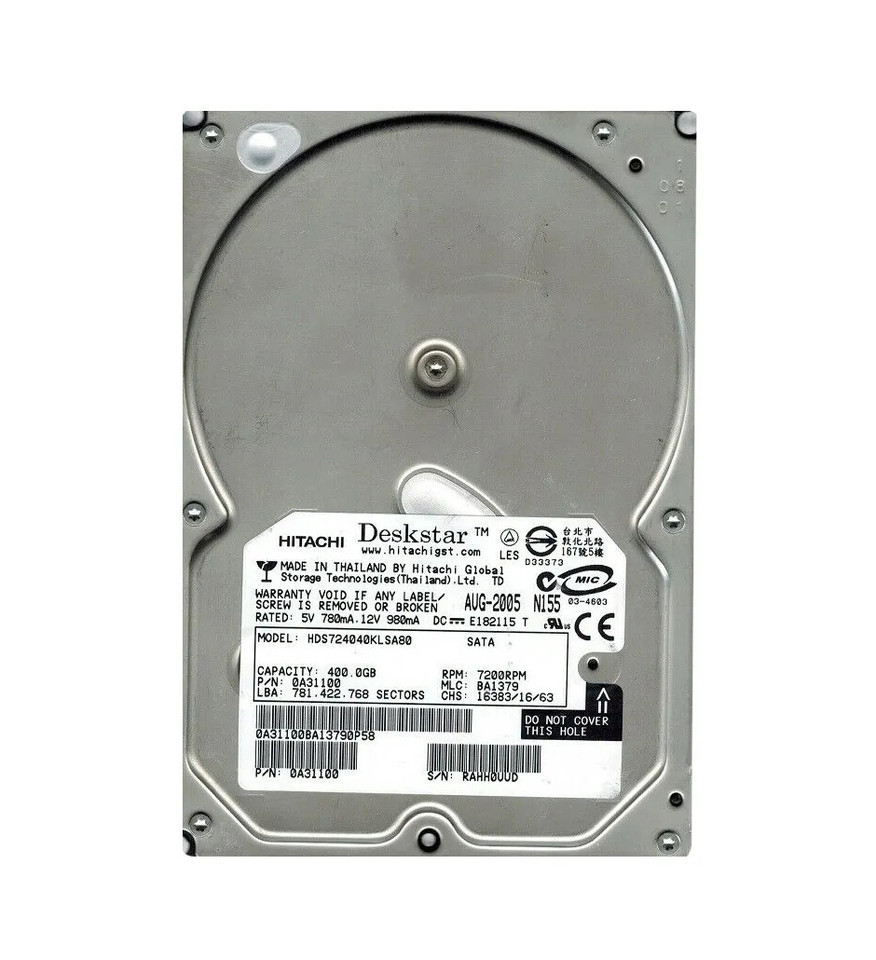 0A31100 - Hitachi 400GB 7200RPM SATA 3.5" 8MB HDD