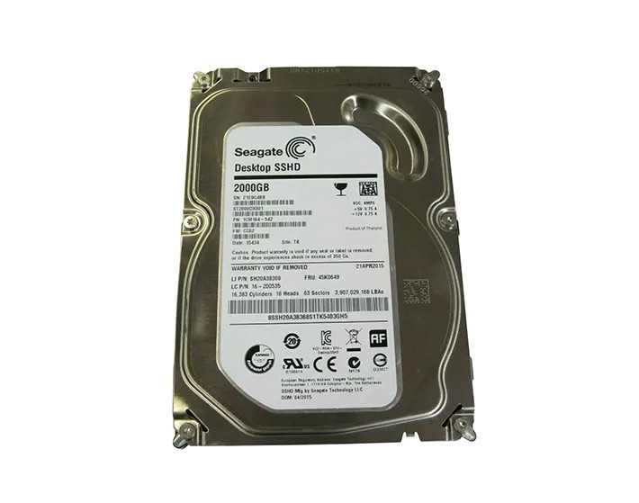 ST2000DX001 - Seagate 2TB 7200RPM SATA 64MB 3.5" Hybrid HDD