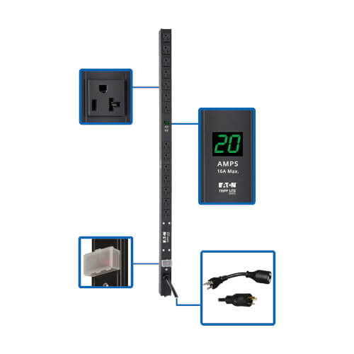 Tripp Lite 14-Outlet 0U Vertical Metered PDU, 120V 20A, L5-20P, 36 in