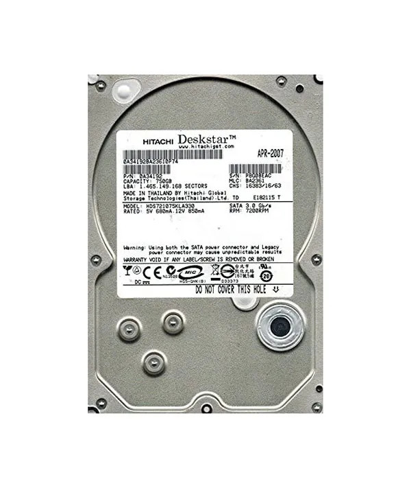 0A34192 - HGST 750GB 7200RPM SATA 3Gb/s 32MB 3.5" HDD