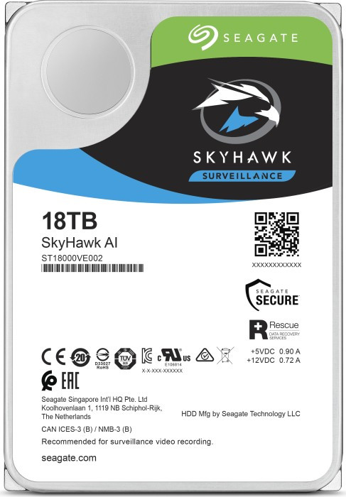 ST18000VE002 - Seagate 18TB 7200RPM SATA 3.5" HDD