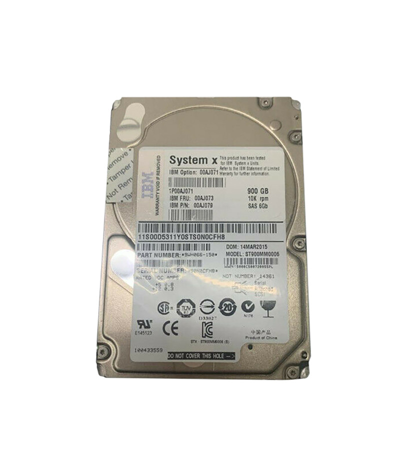 00AJ073 - IBM 900GB 10000RPM SAS 6Gb/s 2.5" Hot-Swap HDD