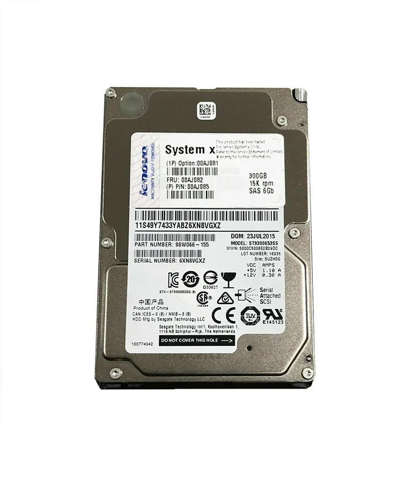 00AJ082 - IBM 300GB 15000RPM SAS 6Gb/s 2.5" HDD