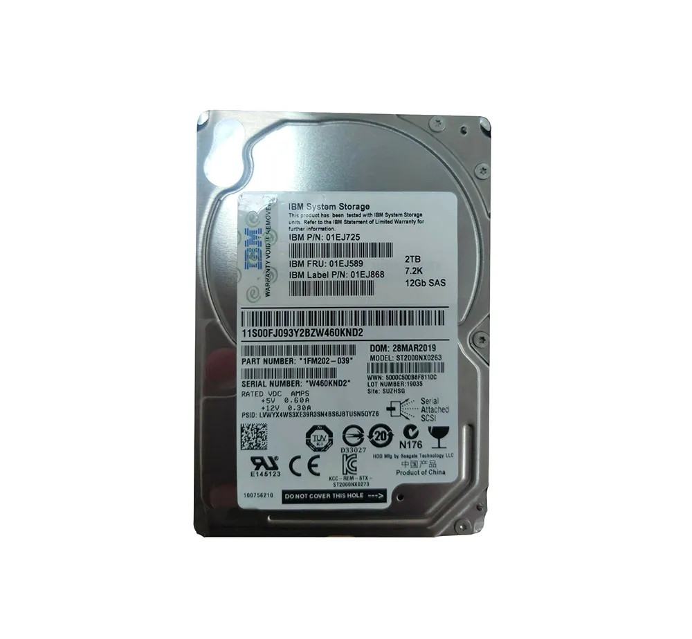 01EJ589 - IBM 2TB 7200RPM SAS 12Gb/s 2.5" Hot-Swap HDD