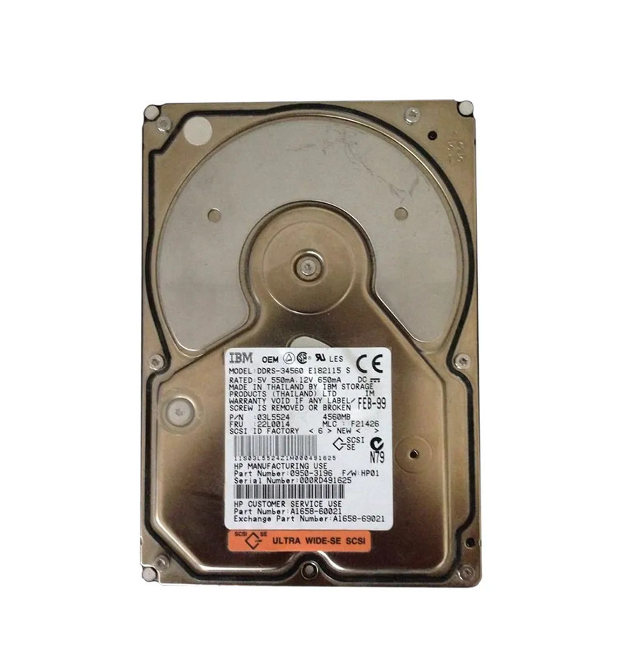 03L5524 - IBM 4.5GB 7200RPM Ultra SCSI 68-Pin 3.5" HDD