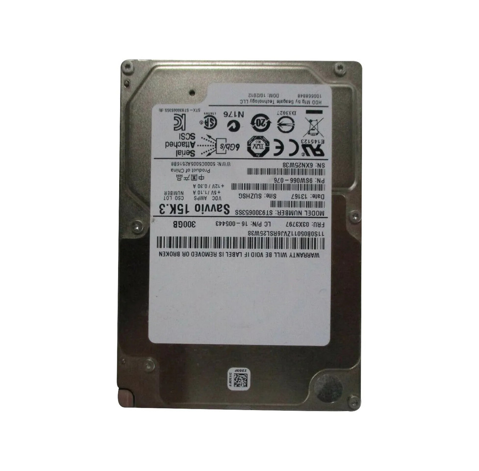 03X3797 - Lenovo 300GB 15000RPM SAS 6Gb/s 2.5" HDD
