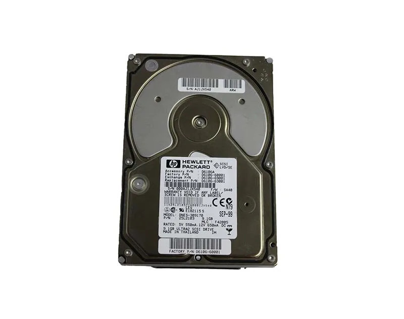 D6106-60001 - HP 9.1GB 7200RPM Ultra-2 SCSI 80-Pin 3.5" HDD