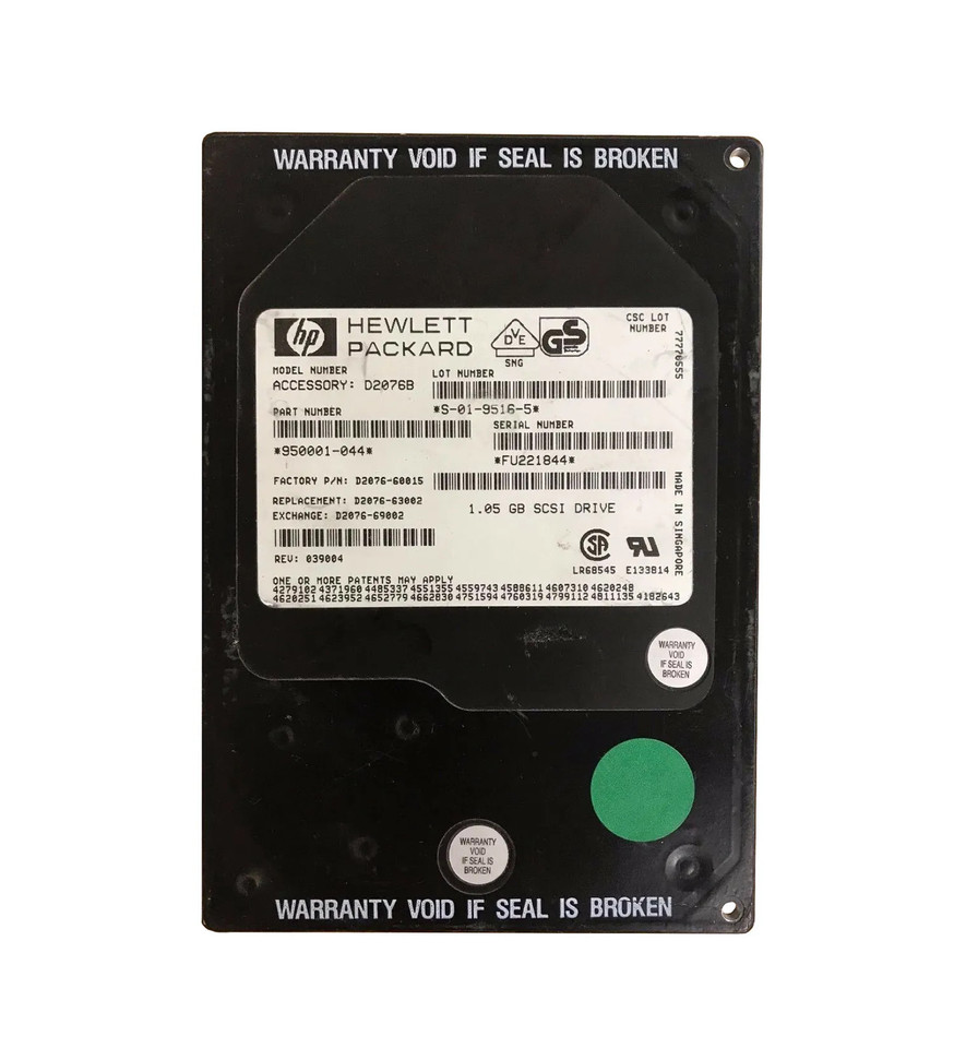 D2076-69002 - HP 1GB 5400RPM SCSI 50-Pin 3.5" HDD