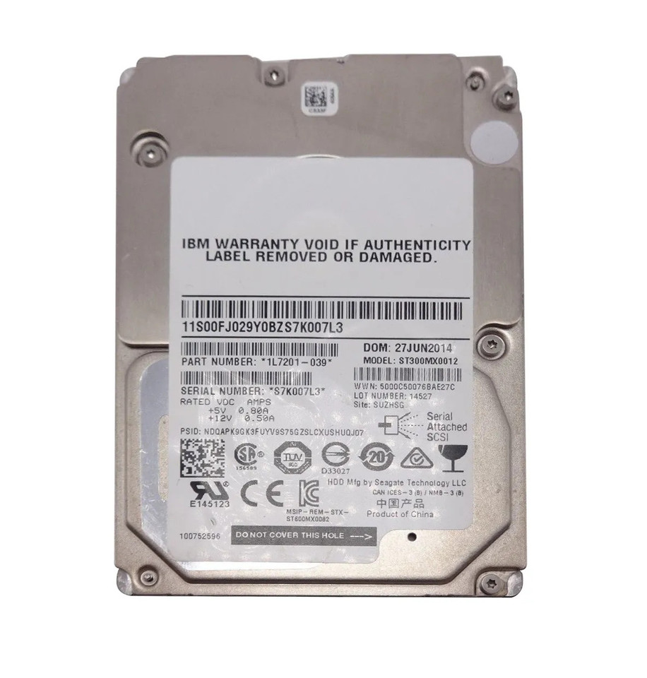 ST300MX0012 - Seagate 300GB 15K SAS 12Gb/s 2.5" Hybrid Drive