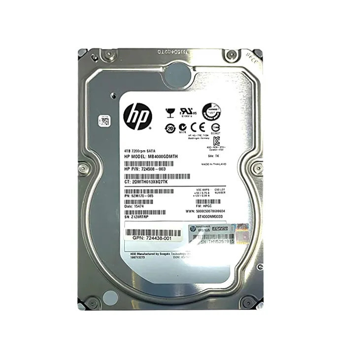 724508-003 - HP 4TB SATA 6Gb/s 7200RPM 3.5" HDD