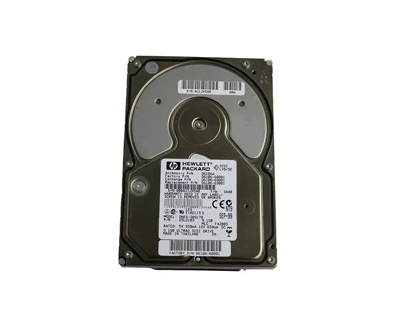 D6106-69001 - HP 9.1GB 7200RPM Ultra-2 SCSI 80-Pin 3.5" HDD