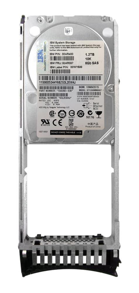 00WY599 - IBM 1.2TB 10000RPM SAS 6Gb/s 2.5" HDD