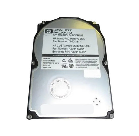 0950-2317 - HP 525MB 4500RPM SCSI 50-Pin 3.5" HDD