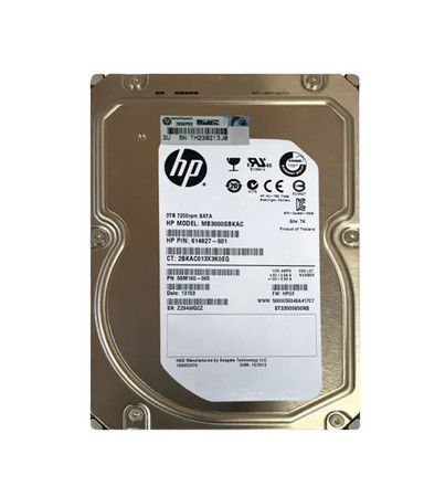 614827-001 - HP 3TB 7200RPM SATA 6Gb/s 3.5" HDD