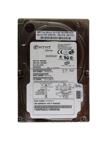 06P5323 - IBM 36.7GB 10000RPM Ultra160 SCSI 80-Pin 3.5" HDD