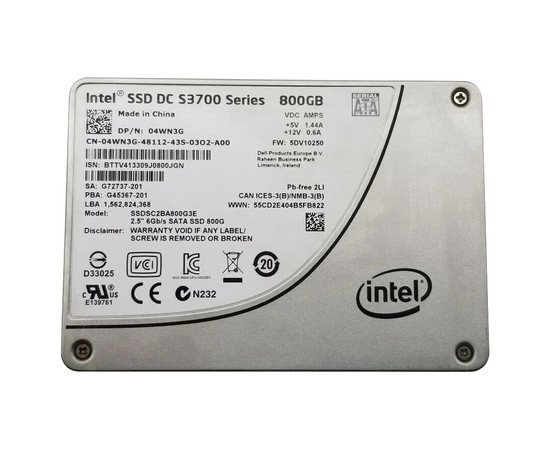 04WN3G - Dell 800GB SATA 6Gb/s 2.5" MLC SSD