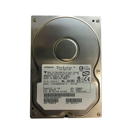07N9218 - Hitachi 40GB 7200RPM ATA-100 2MB 3.5" HDD