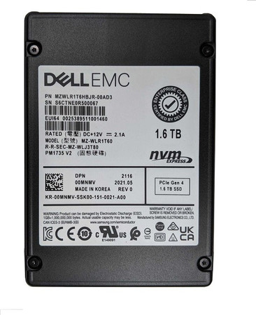 MZ-WLR1T60 - Samsung 1.6TB PCIe x4 NVMe U.2 2.5" SSD