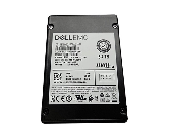MZ-WLJ6T40 - Samsung 6.4TB PCIe NVMe 2.5" SSD