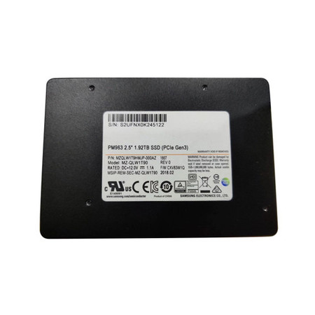 MZQLW1T9HMJP-000AZ - Samsung 1.92TB NVMe PCIe 3.0 x4 2.5" SSD
