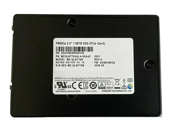 MZQLB7T6HALA-00AAZ - Samsung 7.68TB PCIe x4 NVMe 2.5" SSD
