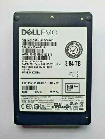 MZILT3T8HALS-00AC3 - Samsung 3.84TB SAS 12Gb/s 2.5" Enterprise SSD