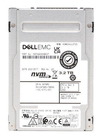 KCM6XVUL3T20 - Dell 3.2TB PCIe x4 NVMe 2.5" SSD