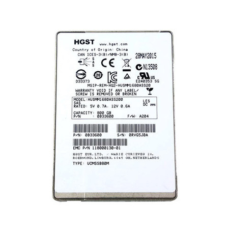 0B33600 - HGST 800GB SAS 12Gb/s MLC 2.5" SSD