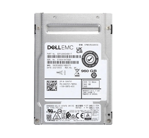 6N7KY - Dell 960GB SAS 12Gb/s 2.5" Read Intensive SSD