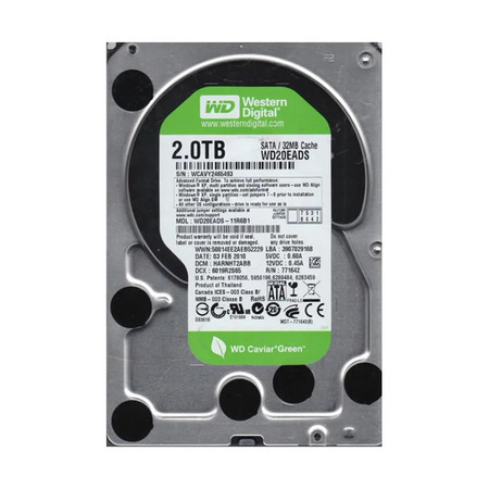 WD20EADS-11R6B1 - Western Digital 2TB 5400RPM SATA 3Gb/s 32MB 3.5" HDD