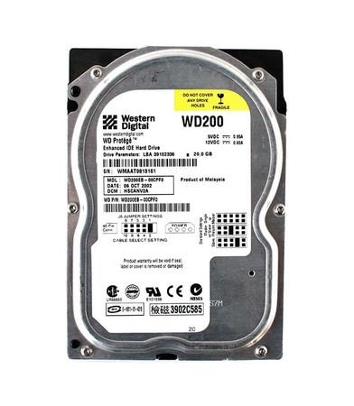 WD200EB-00CPF0 - Western Digital 20GB 5400RPM EIDE 2MB 3.5" HDD