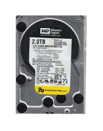 WD2002FYPS-01U1B0 - Western Digital 2TB 5400RPM SATA 3Gb/s 3.5" Enterprise HDD