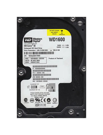 WD1600JB-22GVA0 - Western Digital 160GB 7200RPM ATA-100 8MB 3.5" HDD