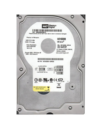 WD1600BB-55RDA0 - Western Digital 160GB 7200RPM EIDE 3.5" HDD