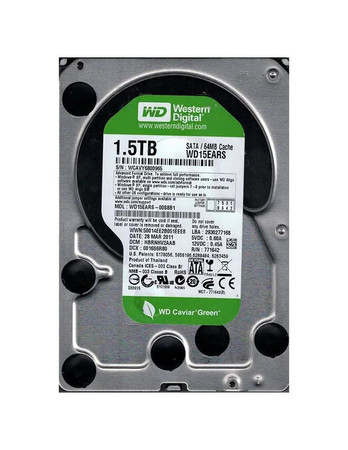 WD15EARS-00S8B1 - Western Digital 1.5TB 5400RPM SATA 3Gb/s 64MB 3.5" HDD