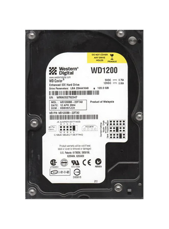 WD1200BB-22FTA0 - Western Digital 120GB 7200RPM EIDE 2MB 3.5" HDD
