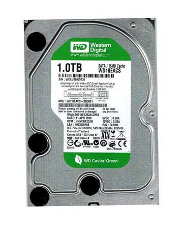 WD10EACS-32D6B1 - Western Digital 1TB 7200RPM SATA 3Gb/s 16MB 3.5" HDD