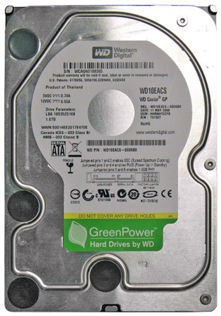 WD10EACS-00D6B0 - Western Digital 1TB 7200RPM SATA 3Gb/s 16MB 3.5" HDD