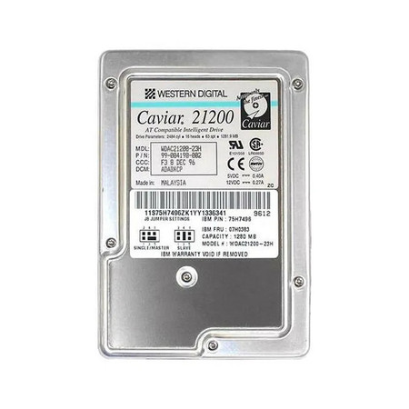 AC21200-23H - Western Digital 1.2GB 5200RPM EIDE 3.5" HDD