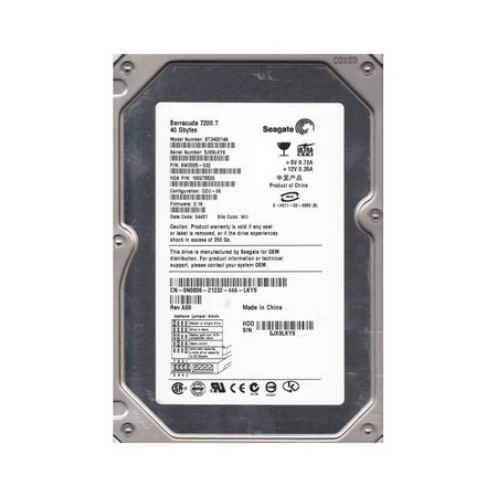 9W2005-032 - Seagate 40GB 7200RPM IDE 2MB 3.5" HDD