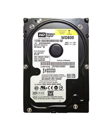 WD800JD-23JNA1 - Western Digital 80GB 7200RPM SATA 8MB 3.5" HDD